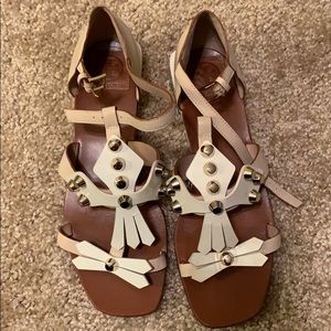 Authentic Tory Burch Sandal with Gold Hardware